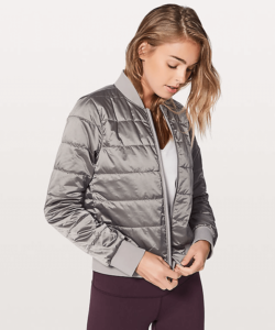 Lululemon's awesome bomber jacket in grey