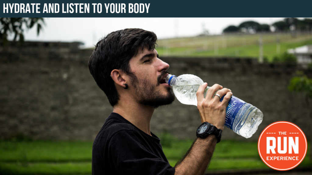 man drinking water