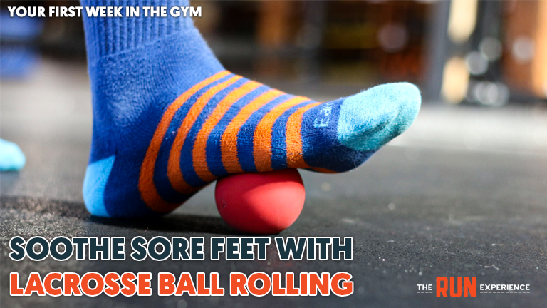 lacrosse ball foot stretching
