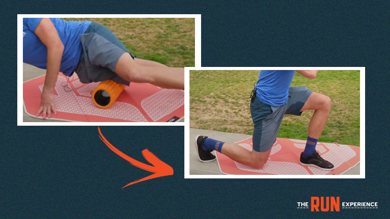foam rolling and lunging to avoid running injuries
